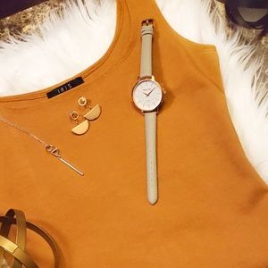 Dress, Earrings, Necklace, Watch